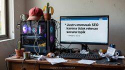 * Justru merusak SEO karena tidak relevan secara topik